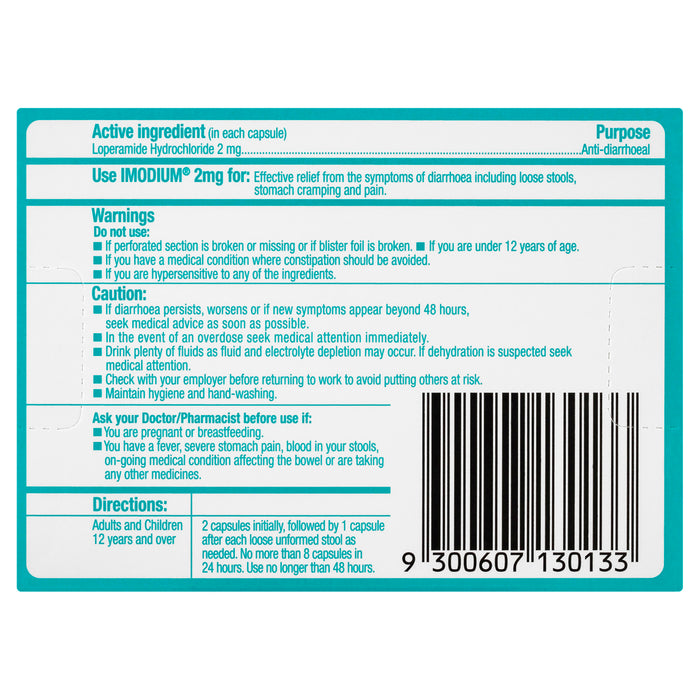 Imodium Capsules 2mg 20.