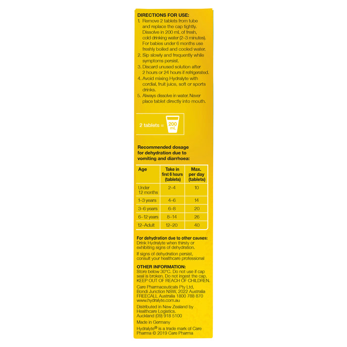 Hydralyte Effervescent Tablets Tropical 20