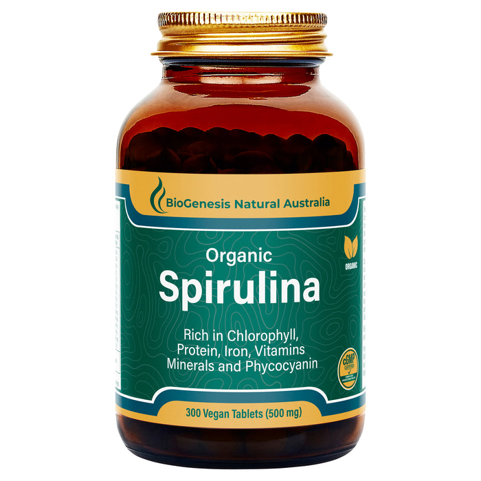 BioGenesis Australian Organic Spirulina Californian Desert Grown 300 Tablets