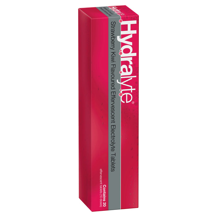 Hydralyte Effervescent Tablets Strawberry Kiwi 20