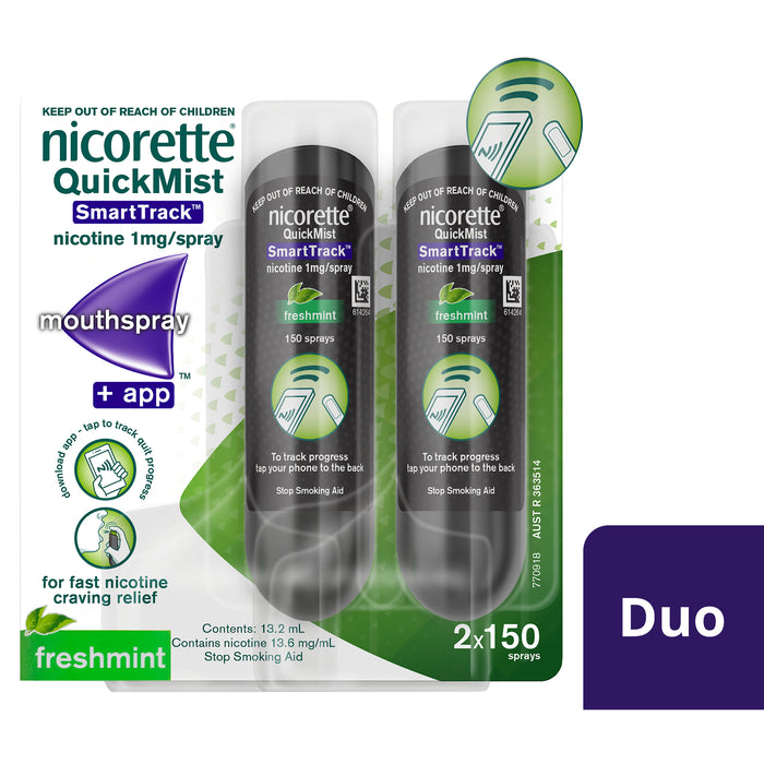 Nicorette Quick Mist Smart Track Mouth Spray 2x150