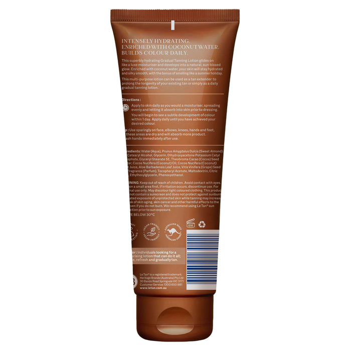 Le Tan Coconut Gradual Tan Lotion 250mL