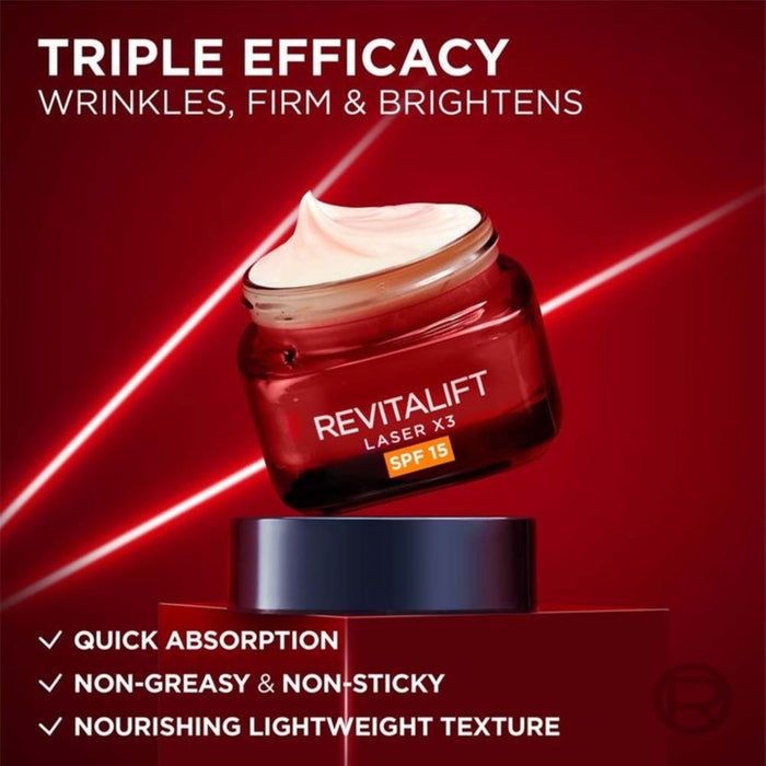 L'Oreal Revitalift Laser Spf15 Day Cream 50ml