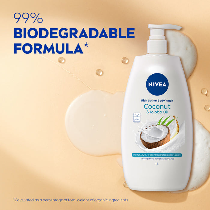 Nivea Shower Cream Indulgent Moisture Coconut 1 Litre