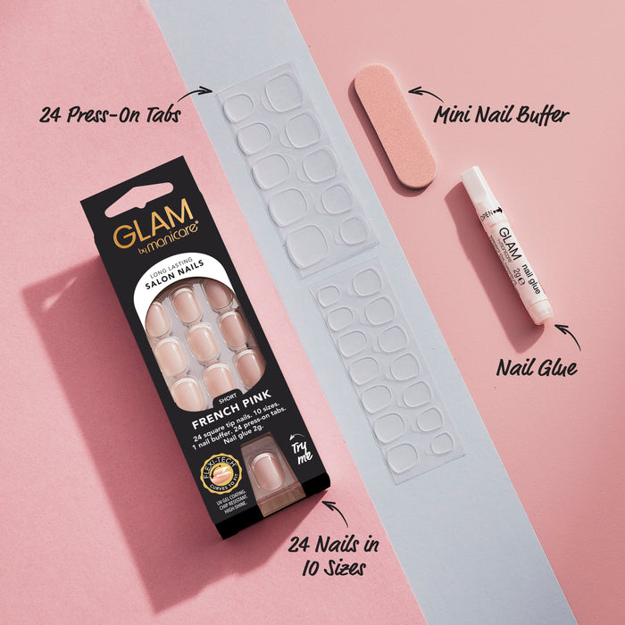 Glam By Manicare 427 French Pink Short Square Kit
