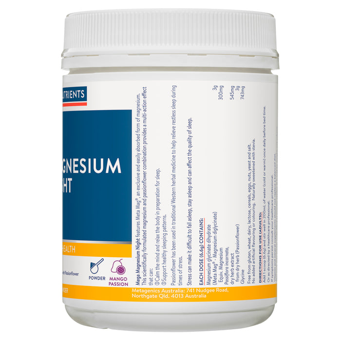 Ethical Nutrients Mega Magnesium Night Powder 272g