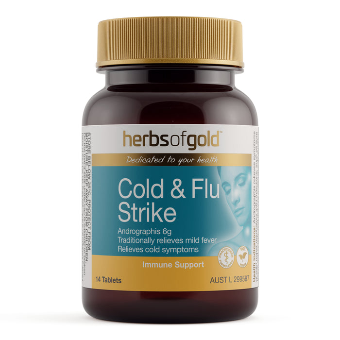 Herbs Of Gold Cold & Flu Strike 14 Tablets