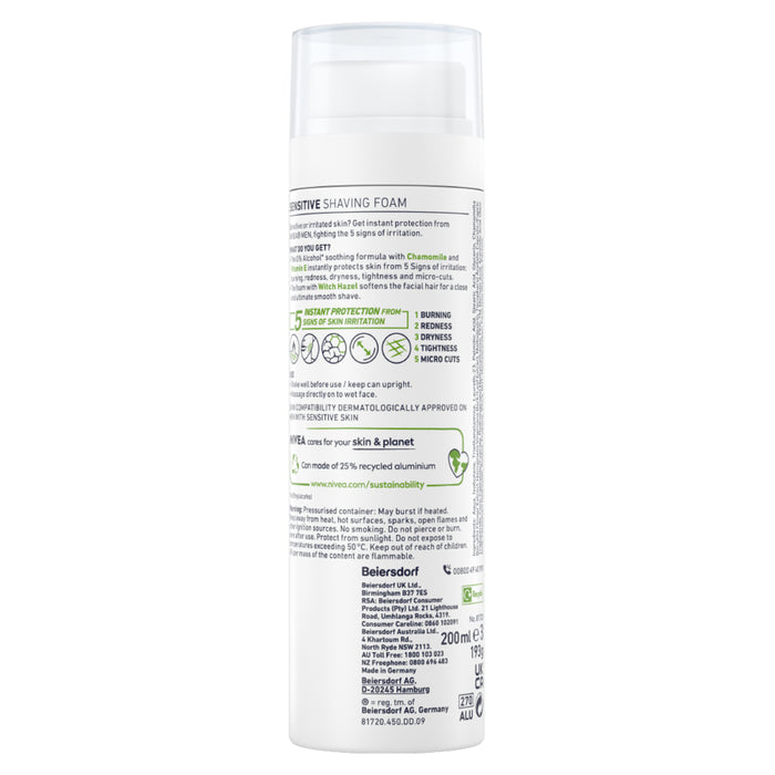 Nivea Men Sensitive Shave Foam 200ml