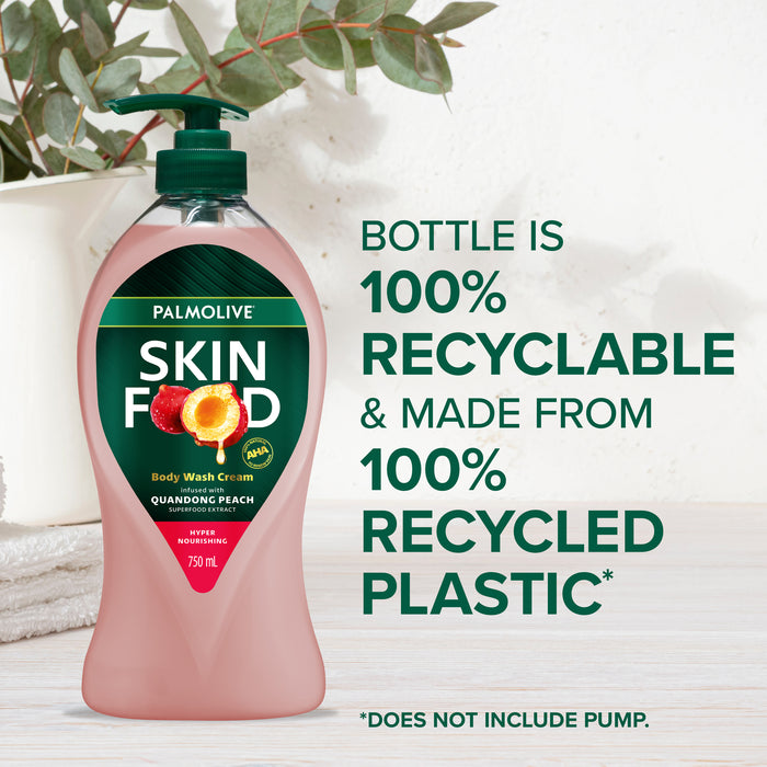 Palmolive Skin Food Body Wash Cream Quandong Peach 750ml