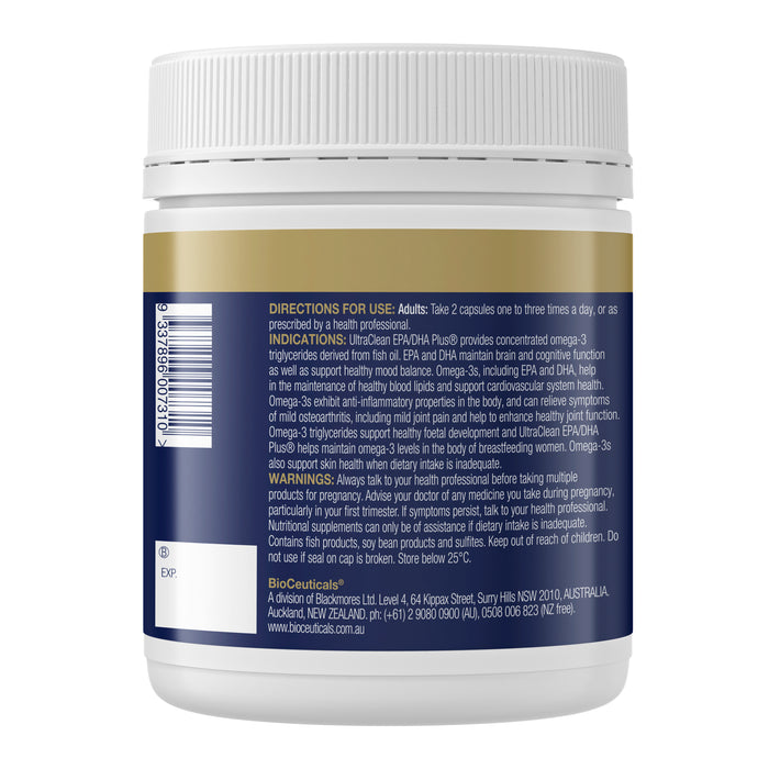 Bioceuticals Ultraclean Epa/Dha Plus 240 Soft Capsules