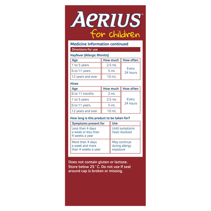 Aerius For Children Syrup 100ml