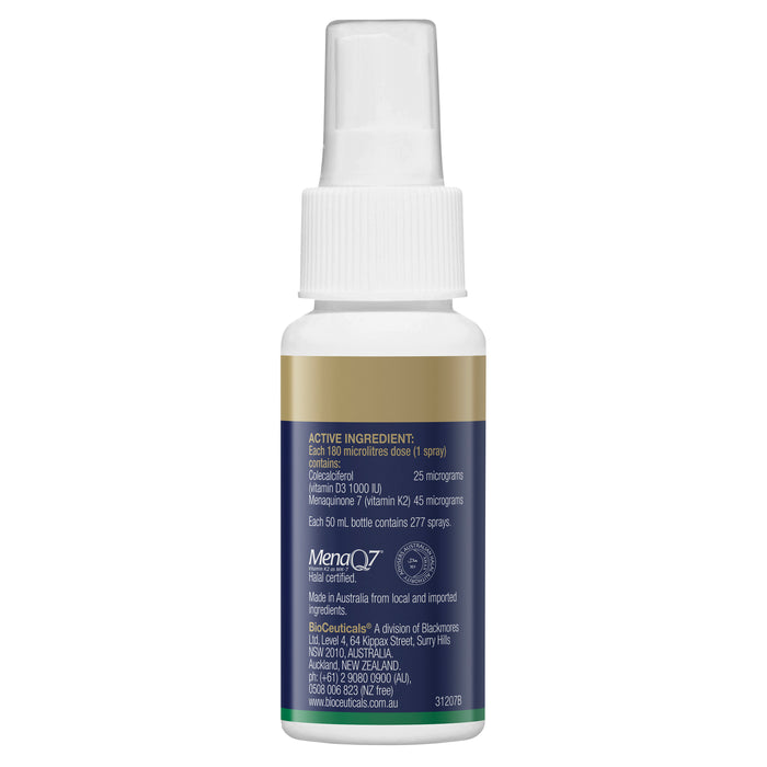 Bioceuticals D3 + K2 Spray 50ml Oral Liquid