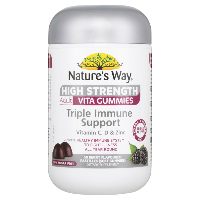 Nature's Way Adult Vita Gummies High Strength Triple Immune Support 50 Gummies
