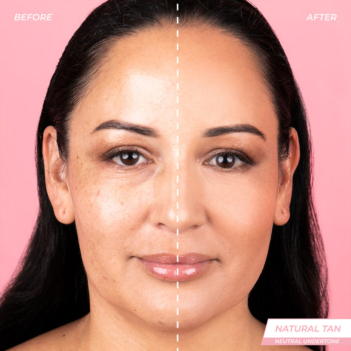 MCo Beauty Miracle Hydra Glow Oil Free Foundation Natural Tan 30ml