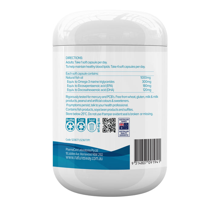 Nature's Way Fish Oil 1000mg 400Capsules