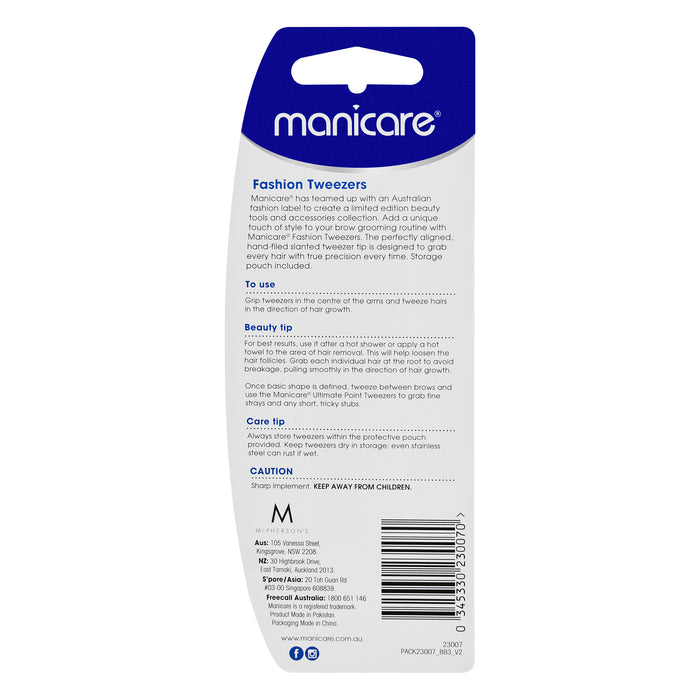 Manicare Fashion Tweezers Slant Tips