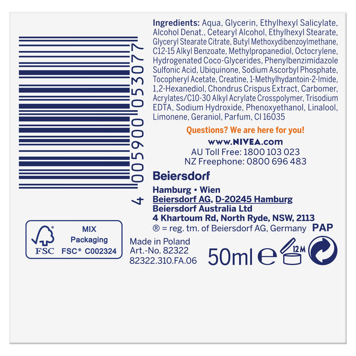 Nivea Anti-Wrinkle Q10 Energy Day Cream 50ml