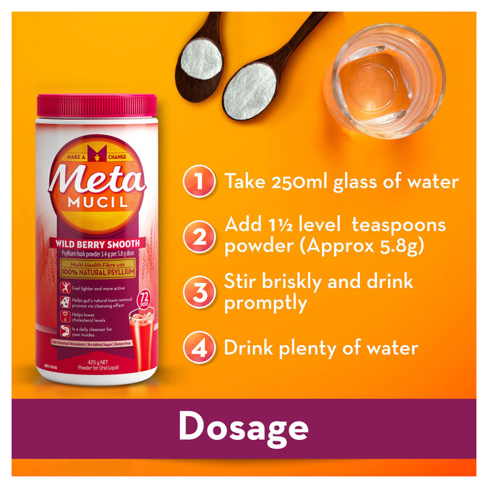 Metamucil Wild Berry 72 Doses 425g.