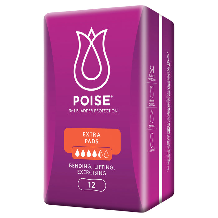 Poise Pads Extra Absorbency 12