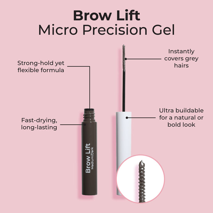 MCo Beauty Brow Lift Micro Precision Gel Medium/Dark