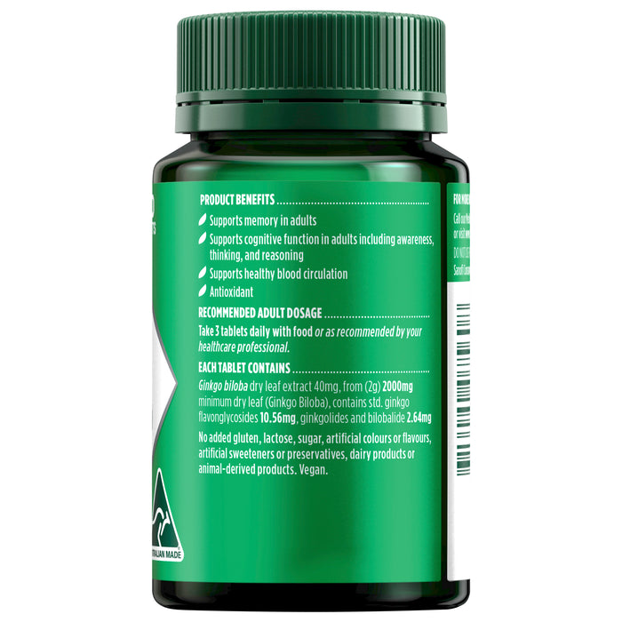 Nature's Own Ginkgo Biloba 2000mg 100 Tablets