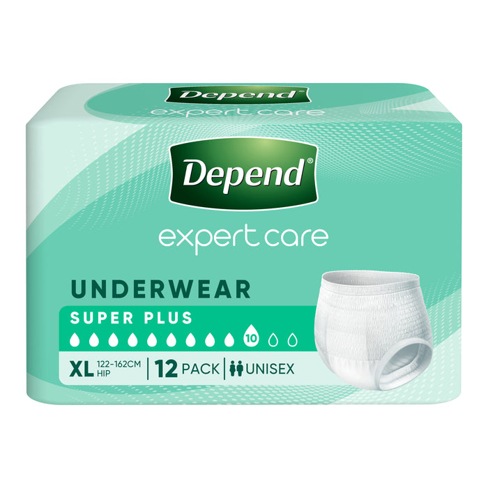 Depend Adult Underwear Super Plus XLarge 9 Pack