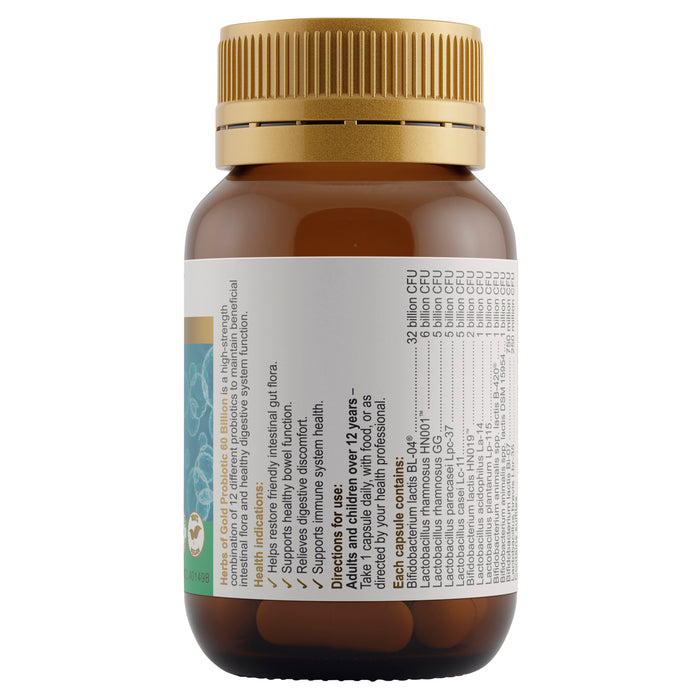 Herbs Of Gold Probiotic 60 Billion 30 Capsules