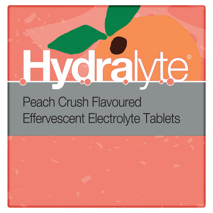 Hydralyte Effervescent Tablets Peach Crush 20