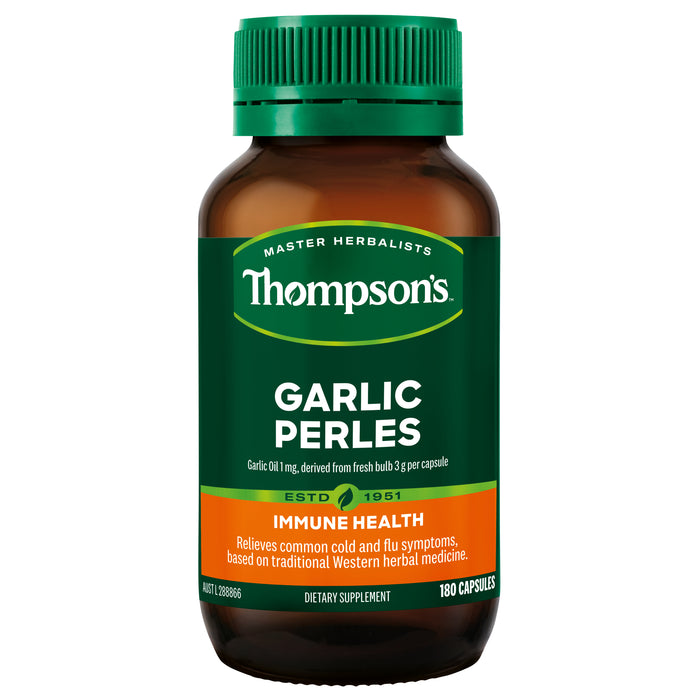 Thompson's Garlic Perles 180 Capsules.
