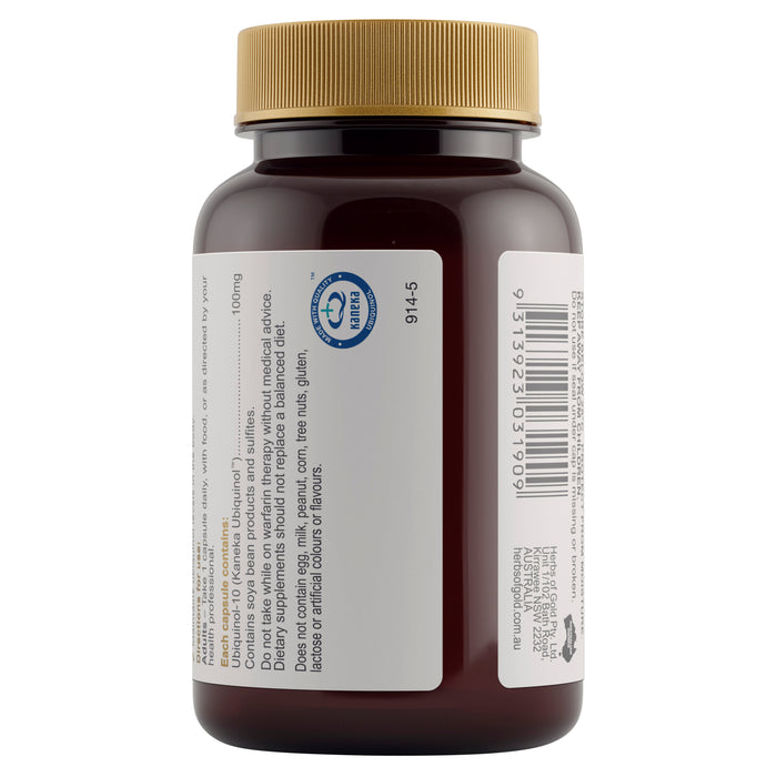 Herbs Of Gold Ubiquinol 100mg 30 Capsules