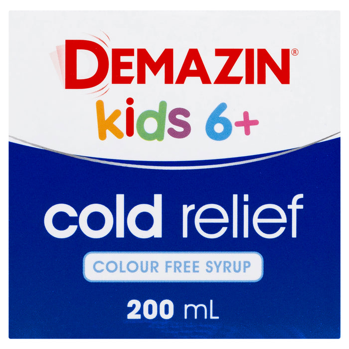 Demazin Cold Relief Colour Free Syrup 200ml