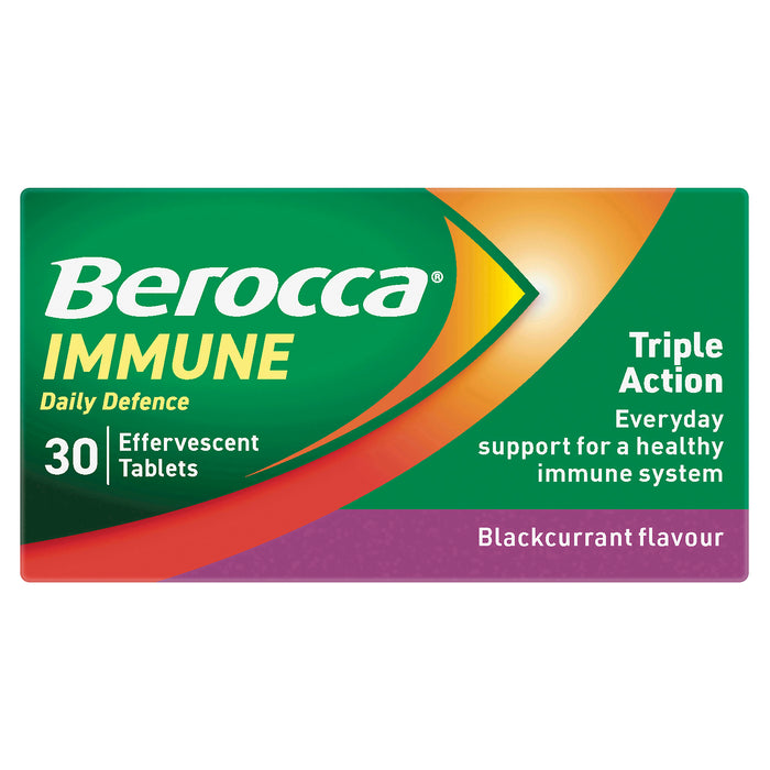 Berocca Immune Daily Defence Blackcurrant 30 Effervescent Tablets