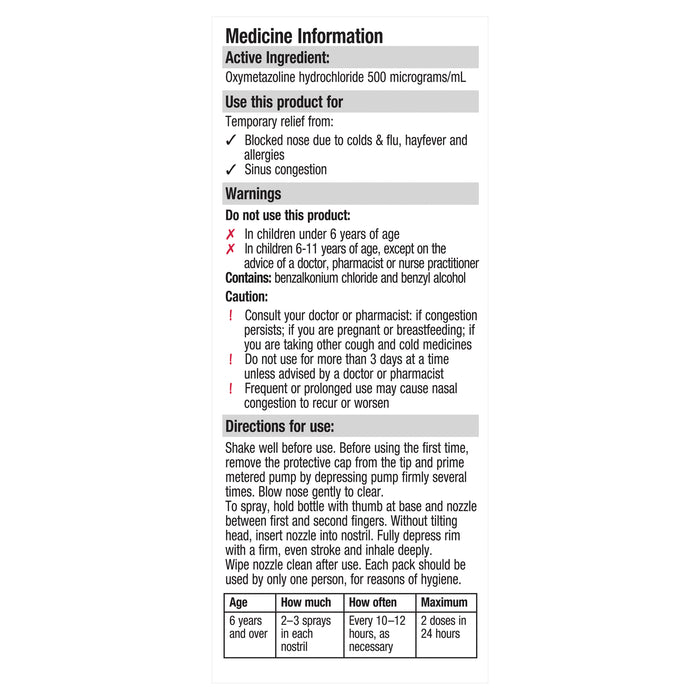 Drixine No Drip Moisturising Nasal Spray 15ml.