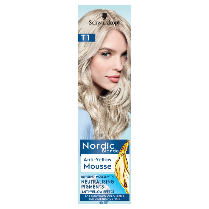 Schwarzkopf Nordic Blonde T1 Refresher Mousse Hair Colour.