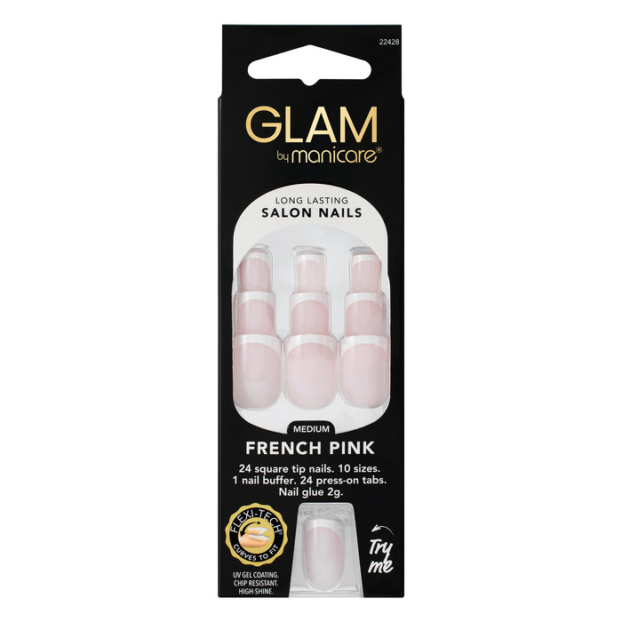 Glam By Manicare 428 French Pink Medium Square Kit.