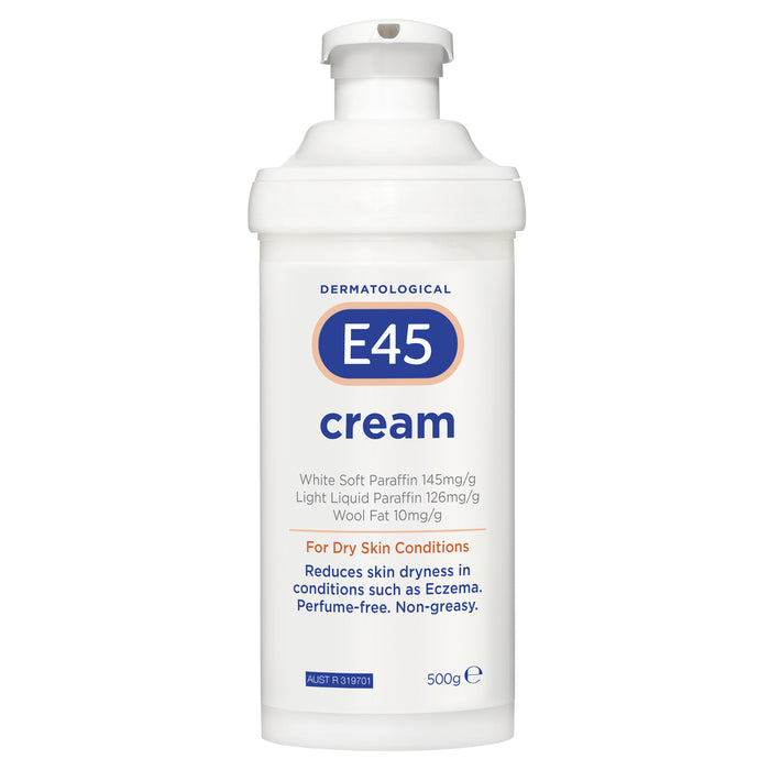 E45 Cream Pump 500g.