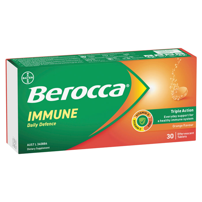 Berocca Immune Daily Defence Orange 30 Effervescent Tablets