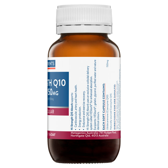 Ethical Nutrients Hi-Strength Q10 Absorb 150mg 60 Capsules.
