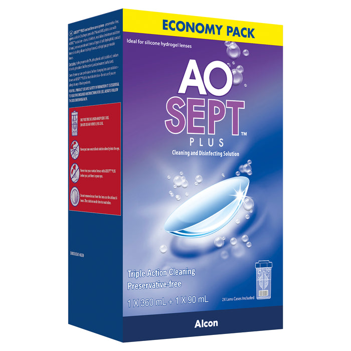 Aosept Plus Economy Pack 360ml + 90ml