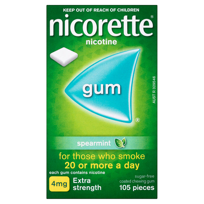 Nicorette Gum Spearmint 4mg 105.