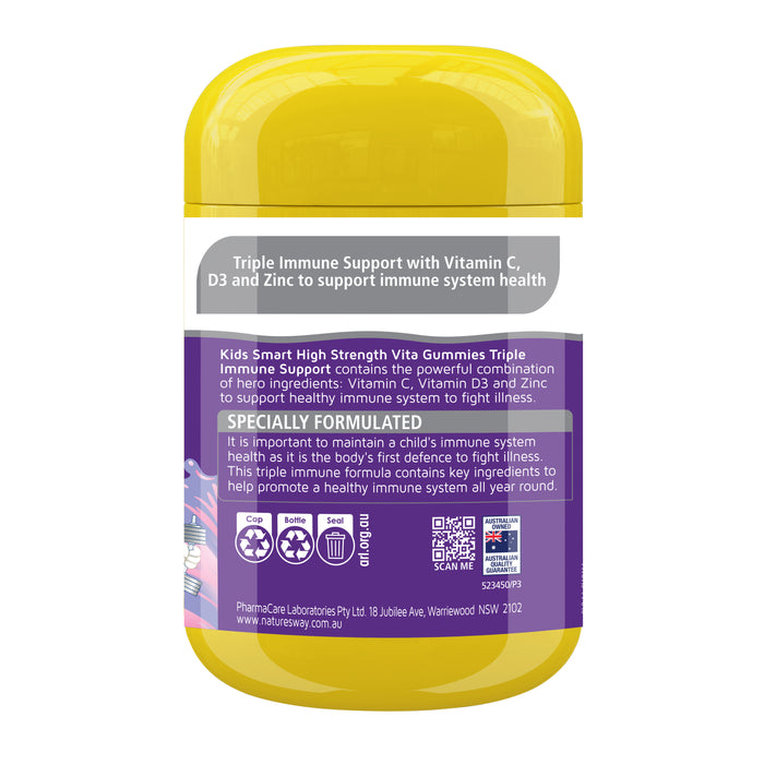 Nature's Way Kids Smart Vita Gummies High Strength Triple Immune Support 30 Berry Flavoured Pastille