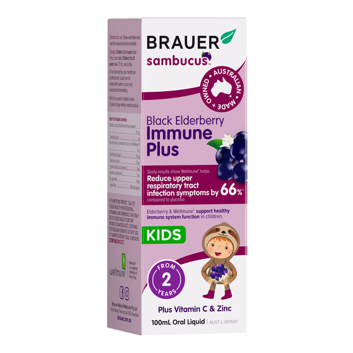 Brauer Kids Black Elderberry Immune Plus 100ml