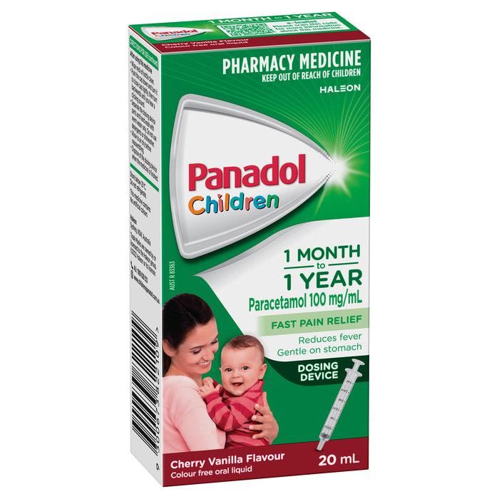 Panadol Children's 1 Month-1 Year Drops 20ml Syringe.