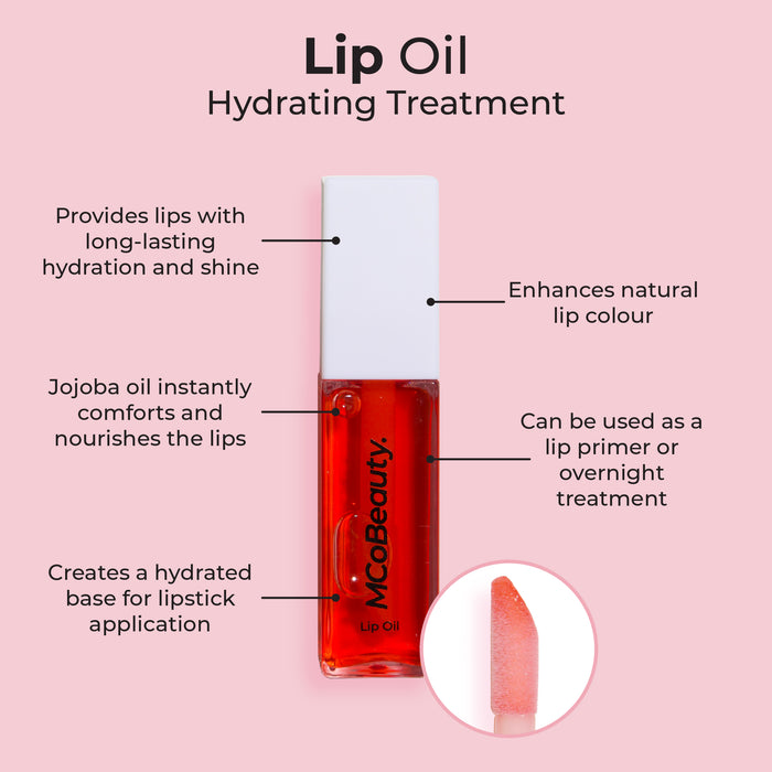 MCo Beauty Lip Oil Hydrating Treatment Sheer Red