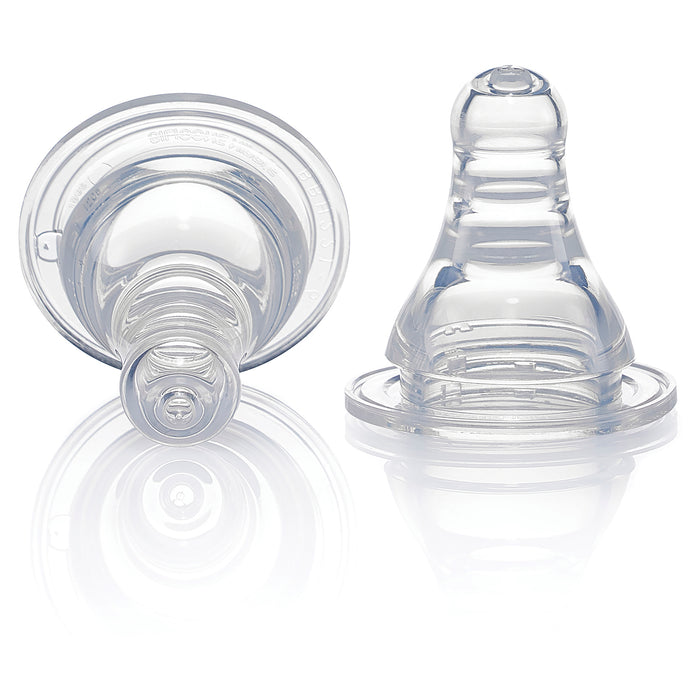 Pigeon Peristaltic Slim Neck Teat Medium 2 Pack.