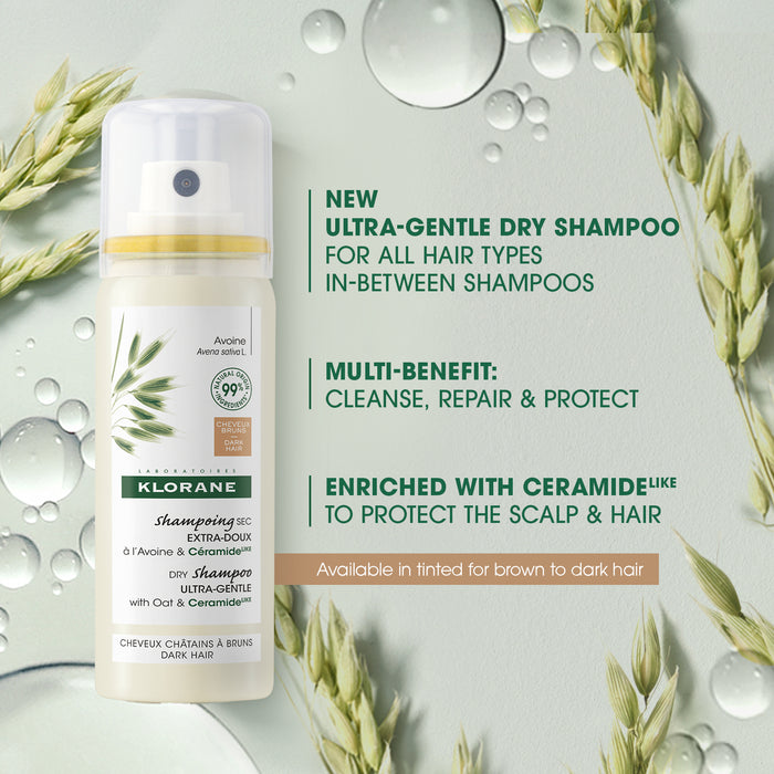 Klorane Dry Shampoo With Oat & Ceramide Dark 50ml.