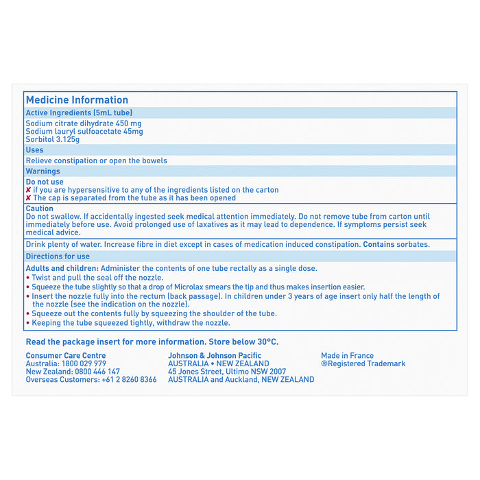 Microlax Enema 5ml 12