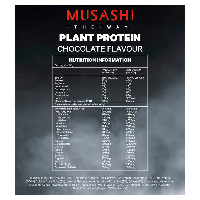 Musashi Plant Protein Chocolate 2KG.