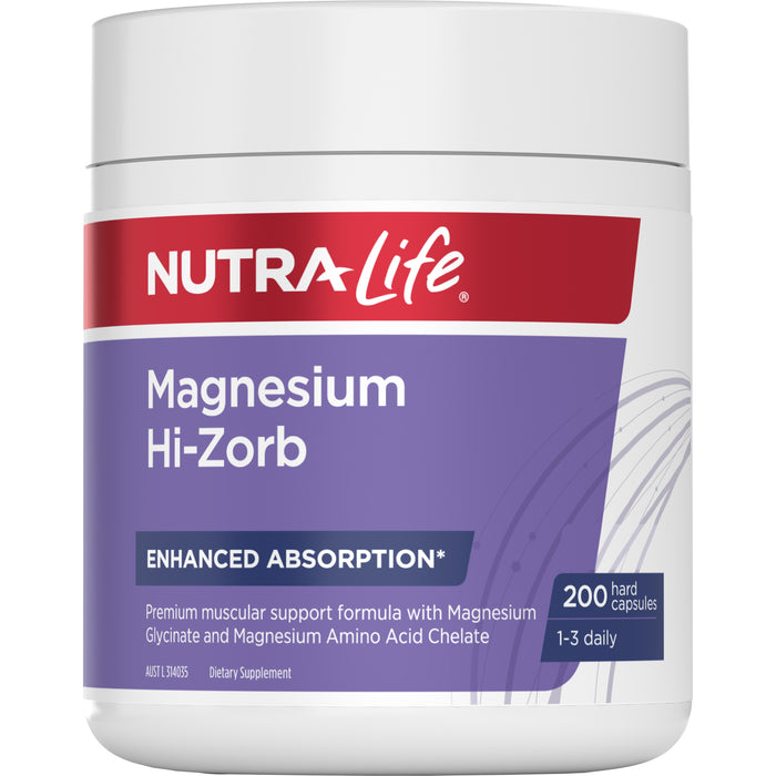 Nutra-Life Hi-Zorb Magnesium 200 capsules.