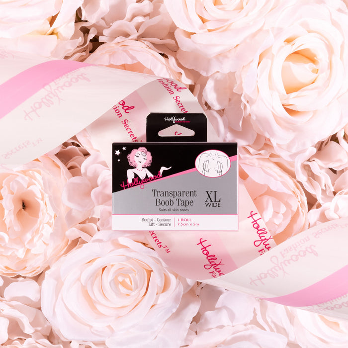 Hollywood Fashion Secrets Transparent Boob Tape XL Wide 7.5cm x 5m.